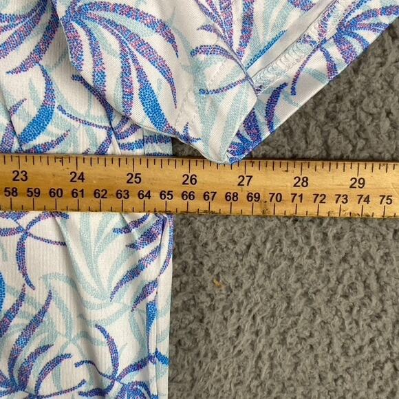 Nicklaus XXL Men's Golf Polo Shirt Blue Purple Leaf Eco Polyester Performance - Picture 5 of 9